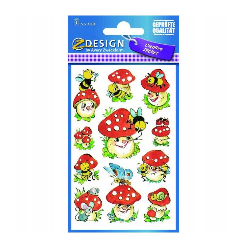 Naklejka ZF grzybki 4304 Z-DESIGN CREATIVE AVERY ZWECKFORM