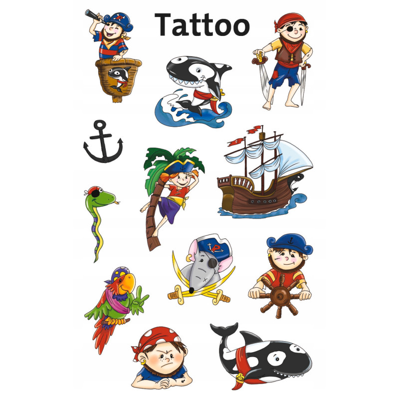 Naklejki tatuaże dla dzieci PIRACI 56683 Z-DESIGN KIDS TATTOO AVERY ZWECKFORM