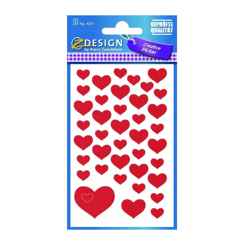 Naklejki ZF Serca 4371 Z-DESIGN CREATIVE AVERY ZWECKFORM