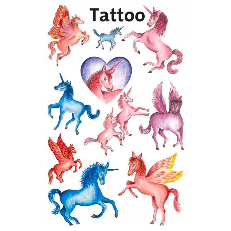 Naklejki tatuaże dla dzieci PEGAZY 56669 Z-DESIGN KIDS TATTOO AVERY ZWECKFORM