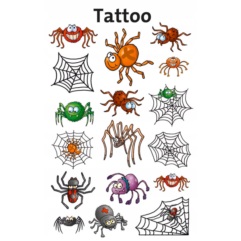 Naklejki tatuaże dla dzieci PAJĄKI 56693 Z-DESIGN KIDS TATTOO AVERY ZWECKFORM
