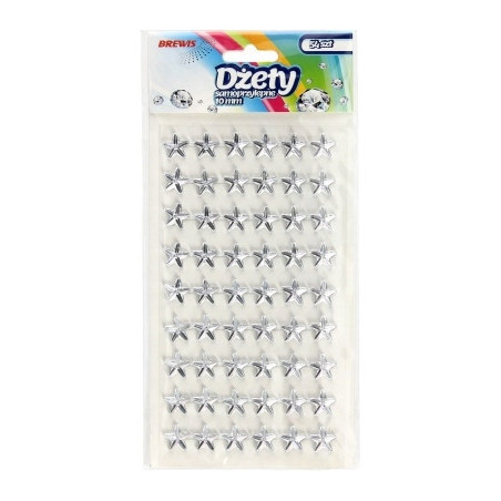Naklejki dżety gwiazdki srebrne 10mm DS41 BREWIS