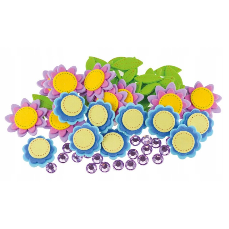 Naklejki z pianki Kwiatki (48 el.) PVC16 BREWIS