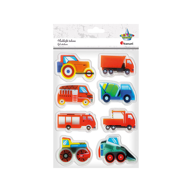 Naklejki żelowe POJAZDY UŻYTKOWE 8szt. 495500 TITANUM