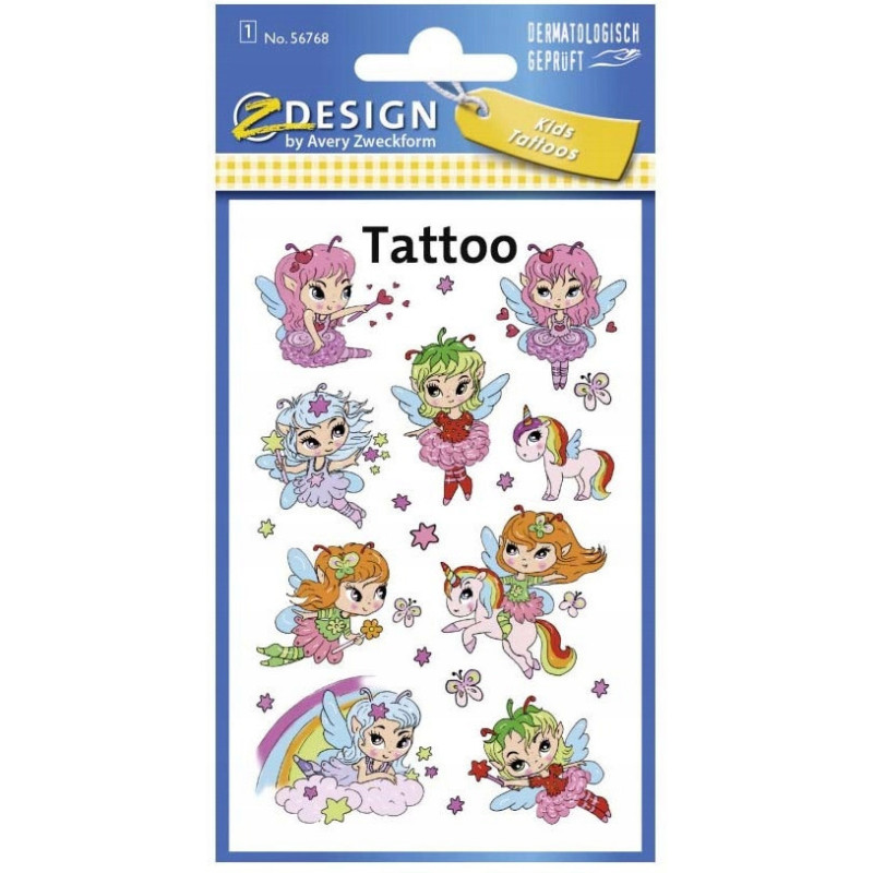 Naklejki tatuaże dla dzieci Wróżki 56768 Z-DESIGN KIDS TATTOO AVERY ZWECKFORM