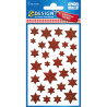 Naklejki Z-Design świąteczne - gwiazdki czerwone (błyszczące) 52277 AVERY ZWECKFORM