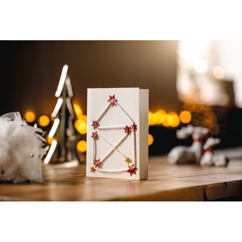 Naklejki Z-Design świąteczne - gwiazdki czerwone (błyszczące) 52277 AVERY ZWECKFORM