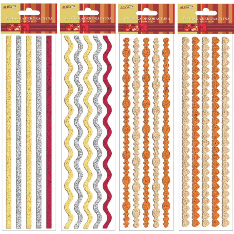 Naklejka GSX-200/300/301 wstąż brokat 9x31cm ALIGA