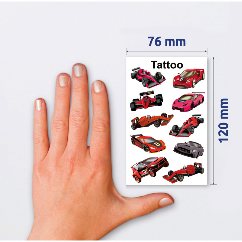 Naklejki tatuaże dla dzieci WYŚCIGÓWKI 56764 Z-DESIGN KIDS TATTOO AVERY ZWECKFORM