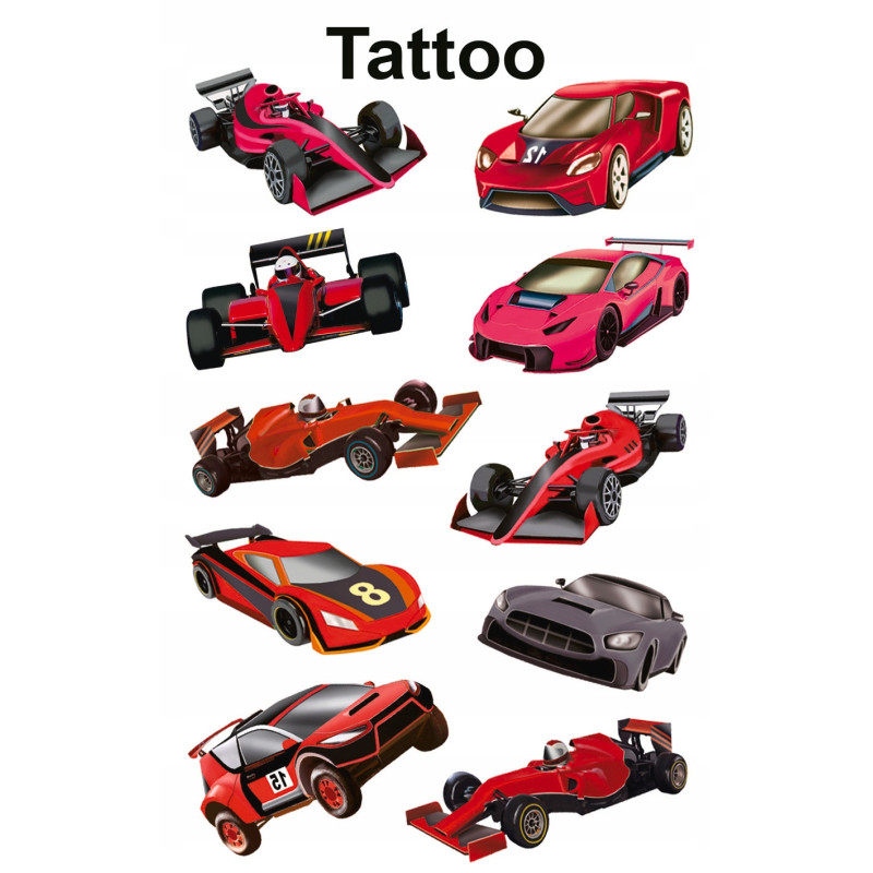 Naklejki tatuaże dla dzieci WYŚCIGÓWKI 56764 Z-DESIGN KIDS TATTOO AVERY ZWECKFORM
