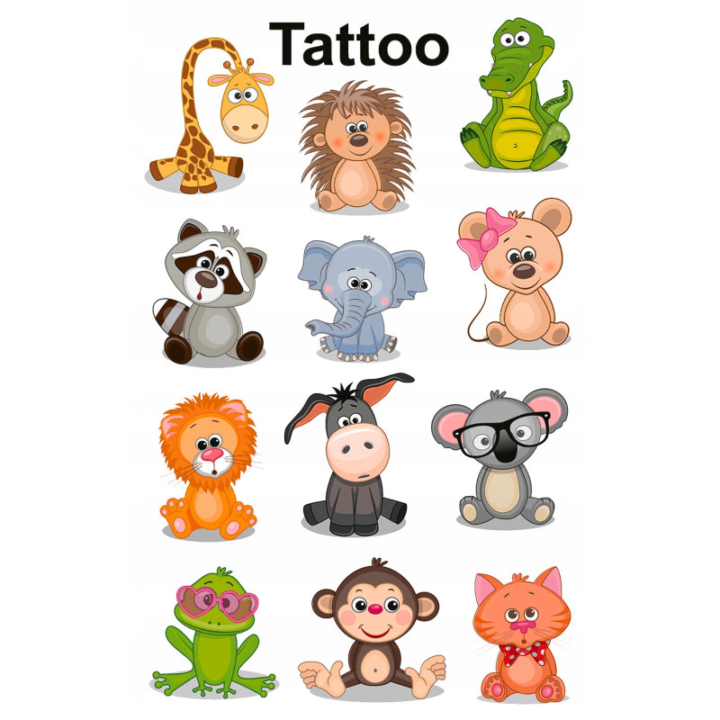 Naklejki tatuaże dla dzieci ZWIERZĄTKA 56761 Z-DESIGN KIDS TATTOO AVERY ZWECKFORM
