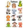 Naklejki tatuaże dla dzieci ZWIERZĄTKA 56761 Z-DESIGN KIDS TATTOO AVERY ZWECKFORM