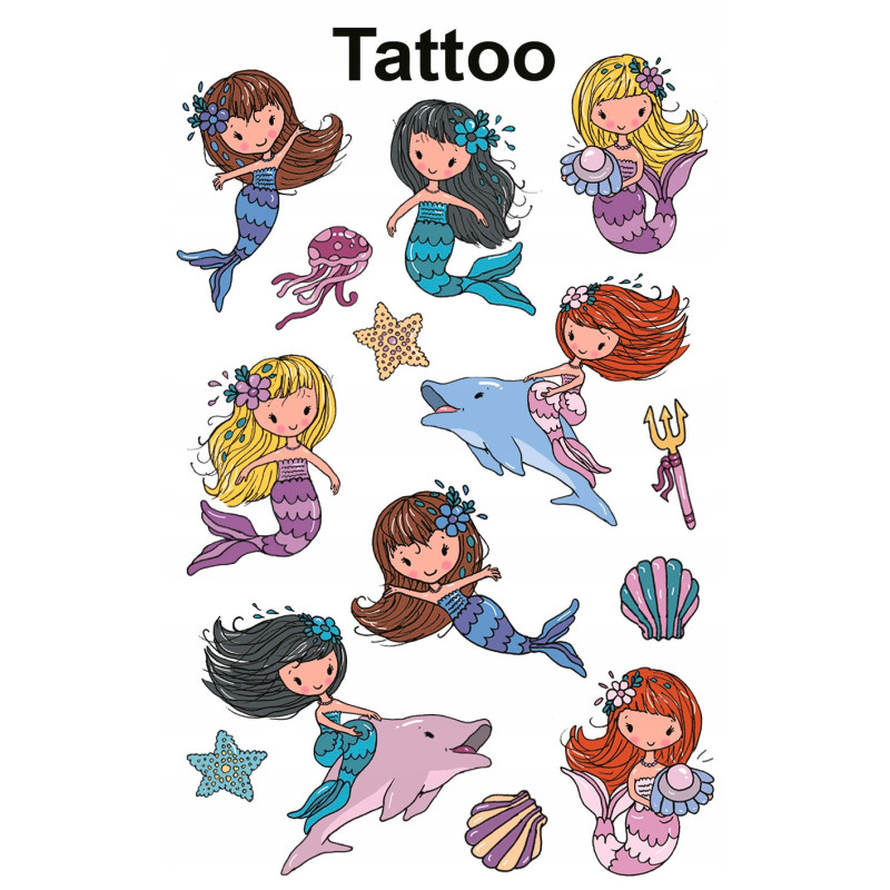 Naklejki tatuaże dla dzieci SYRENKI 56763 Z-DESIGN KIDS TATTOO AVERY ZWECKFORM