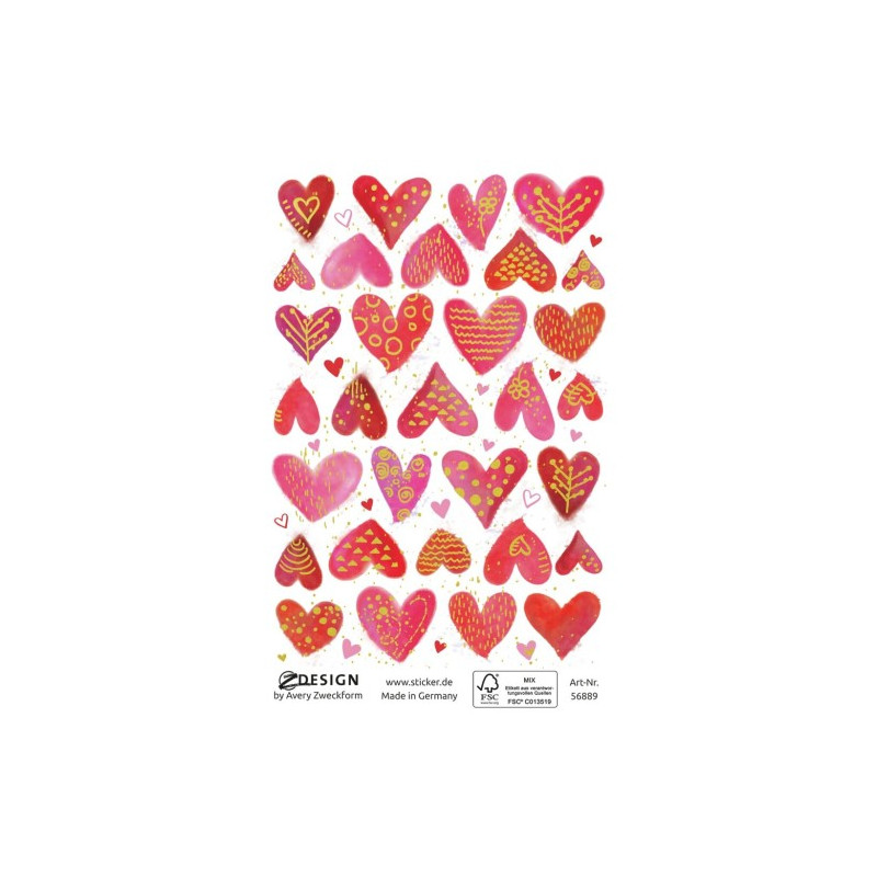 Naklejki do dekoracji SERDUSZKA 56889 Z-DESIGN AVERY ZWECKFORM
