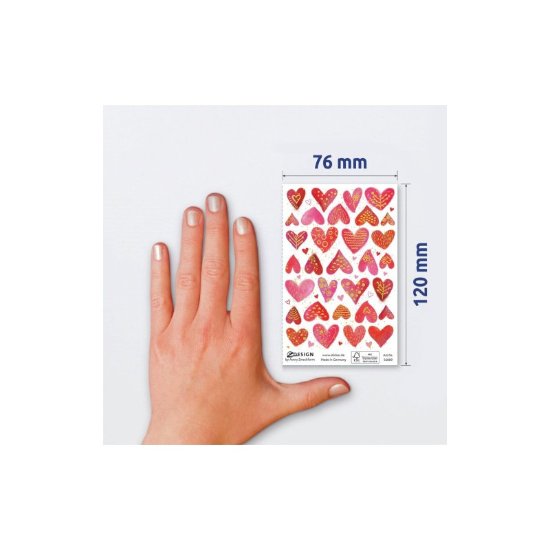 Naklejki do dekoracji SERDUSZKA 56889 Z-DESIGN AVERY ZWECKFORM