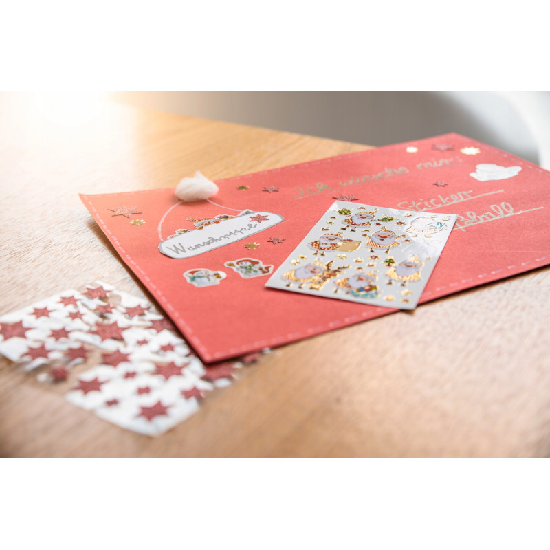 Naklejki Z-Design - złote gwiazdy z cyframi 52809 AVERY ZWECKFORM