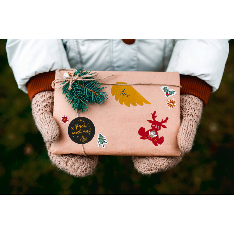 Naklejki papierowe ze złotymi tłoczeniami A5 - gwiazdki Z-Design 54616 AVERY ZWECKFORM