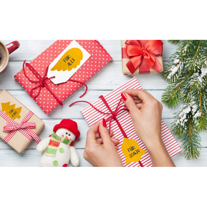 Naklejki papierowe A5 błyszczące - złote motywy świąteczne 54618 AVERY ZWECKFORM