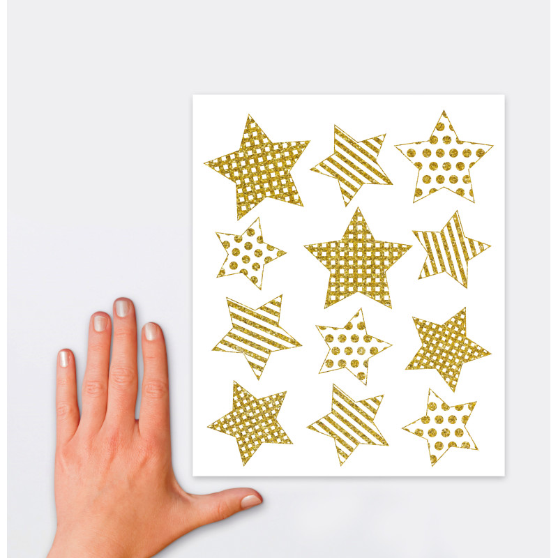 Naklejki foliowe Z-Design na okno - złote gwiazdki 52951 AVERY ZWECKFORM