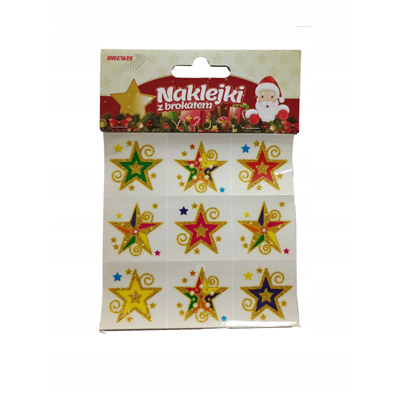 Naklejki świąteczne gwiazdki SXG101-3 BREWIS