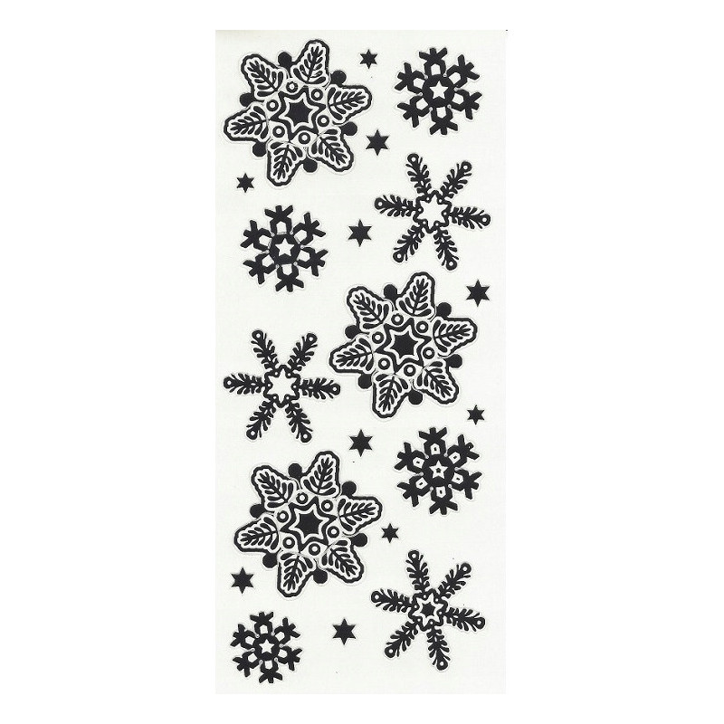 Naklejki z folii Śnieżynki srebrne CLX16 BREWIS