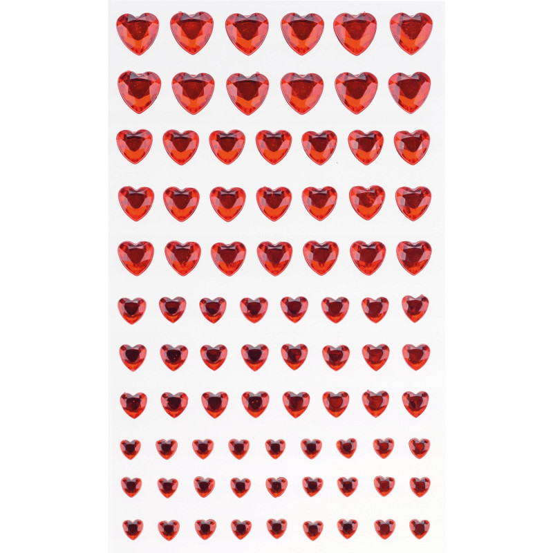 Dżety samoprzylepne serca mix rozmiarów 84 szt. DS50 BREWIS