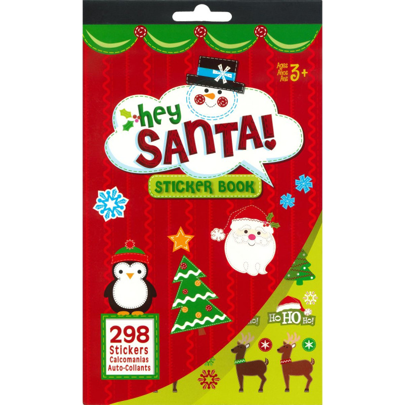 Naklejki HEY SANTA! 3 wzory x 2 plansze, 298 szt. 486340 TITANUM