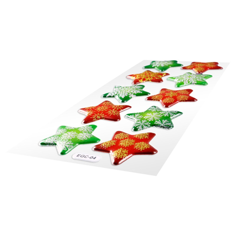 Naklejki wypukłe miękkie gwiazdki 40mm 10szt. 457775 TITANUM