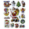 Naklejki wypukłe Mikołaj, helikopter, balon, aniołek, bałwanek, wianek 15szt. 487021 TITANUM