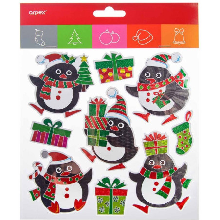 Naklejki holograficzne Boże Narodzenie mix wzorów 190x230 ARPEX