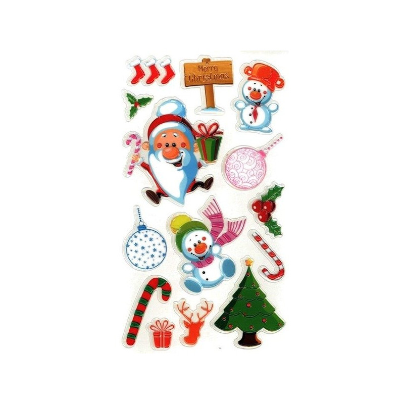 Naklejki wypukłe świąteczne motywy mix wzorów ARPEX