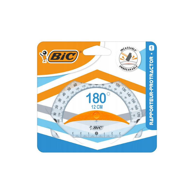 Kątomierz przezroczysty PROTRACTOR 12cm 9926551 BIC