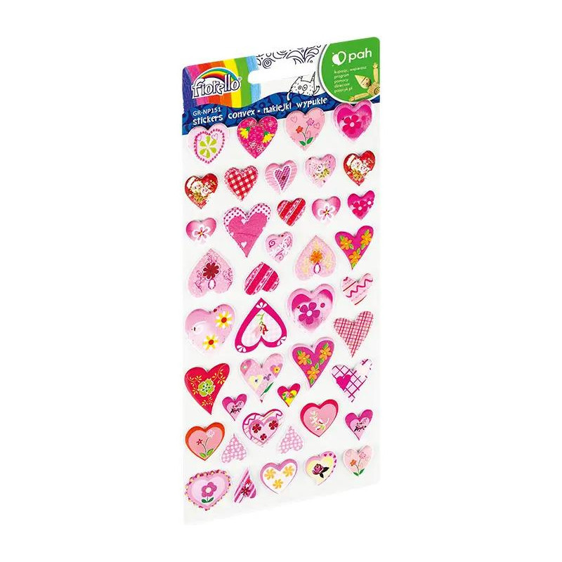 Naklejki wypukłe serca w kwiaty GR-NP151 FIORELLO 170-2760