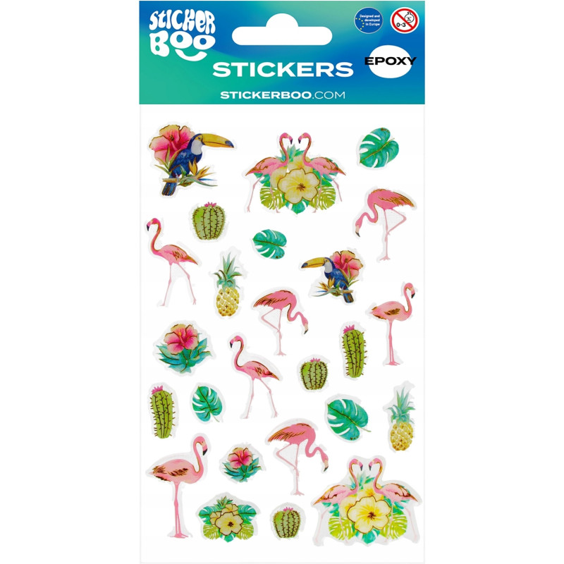 Naklejki 100x200mm FLAMINGI 537783 STICKERBOO