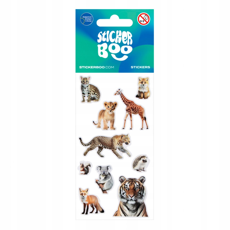 Naklejki 66x126mm DZIKIE ZWIERZĘTA 550332 STICKERBOO
