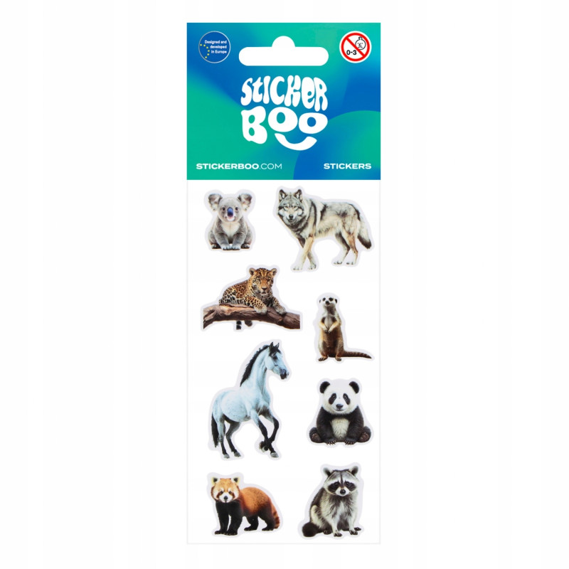 Naklejki 66x126mm DZIKIE ZWIERZĘTA 550332 STICKERBOO
