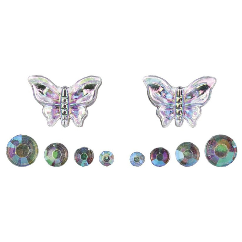 Kryształki samoprzylepne MOTYLE + Kropki (64 sztuki) 627664 24SL0341 TITANUM