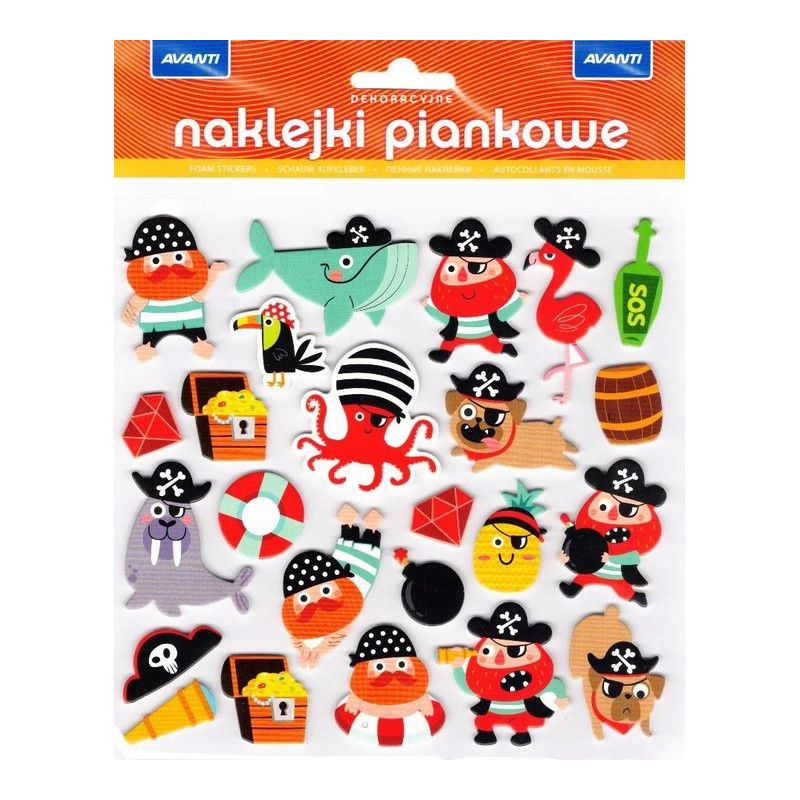 Naklejki dekoracyjne piankowe mix wzorów AVANTI