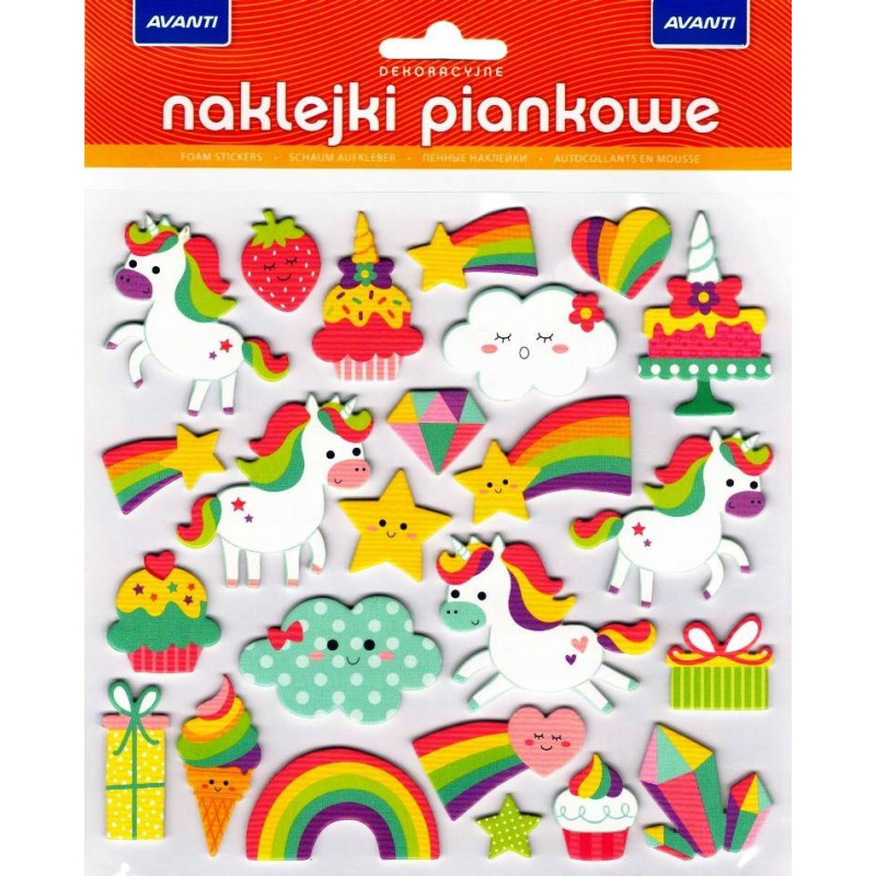 Naklejki dekoracyjne piankowe mix wzorów AVANTI