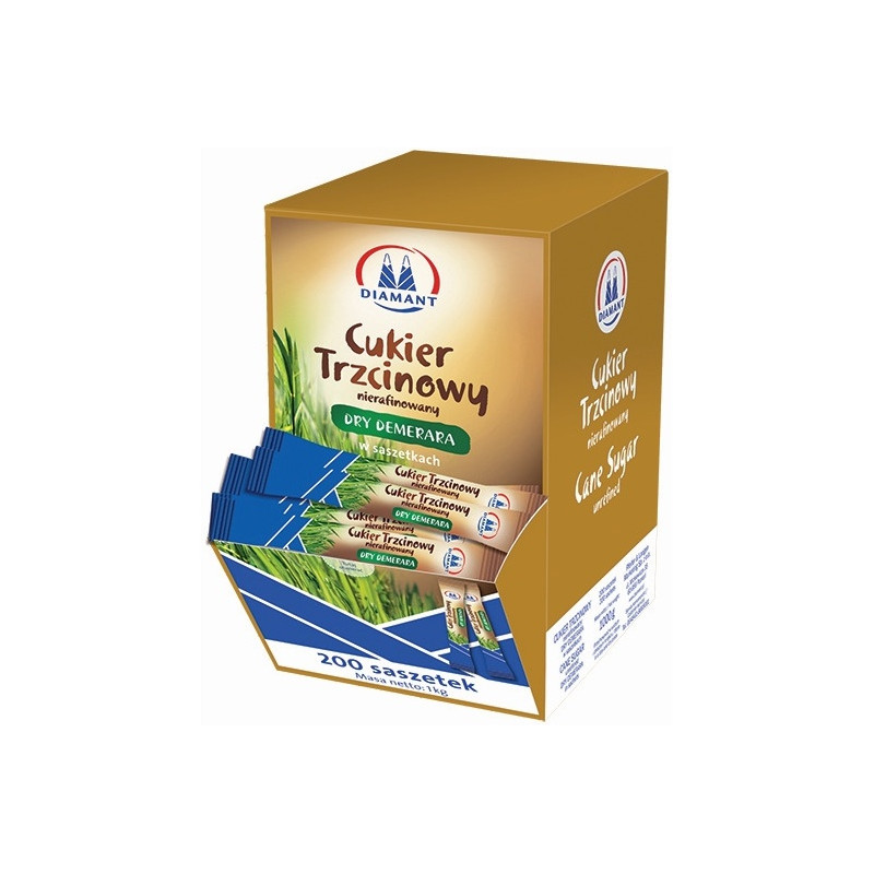 Cukier DIAMANT trzcinowy w saszetkach (200szt)