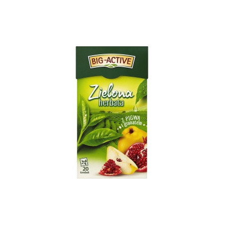Herbata BIG-ACTIVE zielona (20 torebek) PIGWA-GRANAT