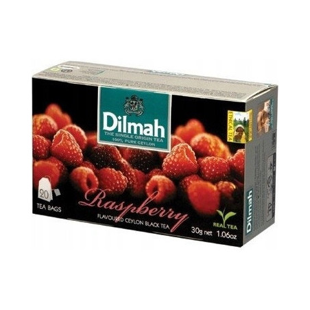 Herbata DILMAH (20 torebek) czarna z aromatem Maliny