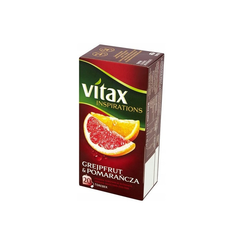 Herbata VITAX INSPIRATIONS (20 torebek*2g) GREJPFUT&POMARAŃCZA zawieszka