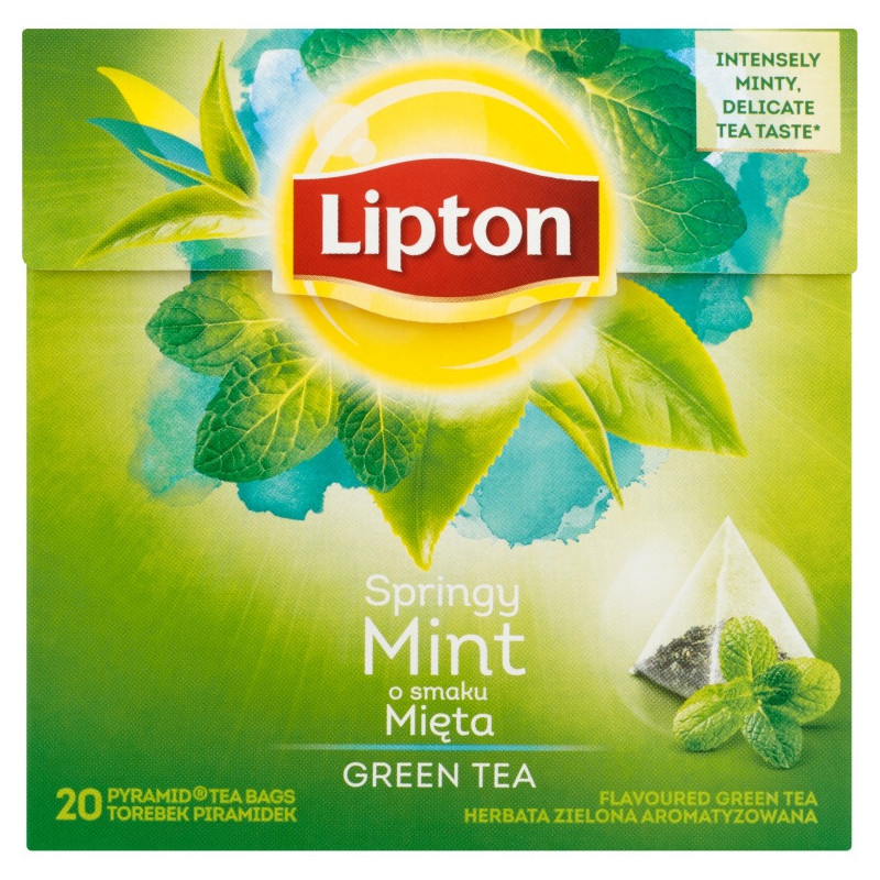 Herbata LIPTON PIRAMID (20 torebek) zielona z miętą GREEN TEA INTENSE MINT