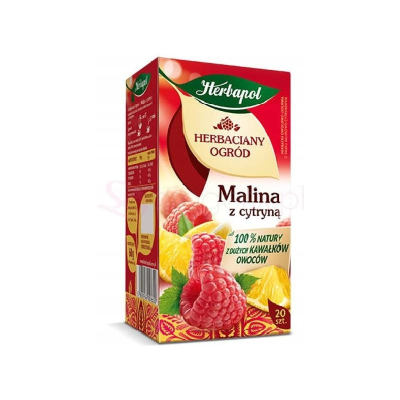 Herbata HERBAPOL owocowo-ziołowa (20 tb) Malina z Cytryną 54g HERBACIANY OGRÓD