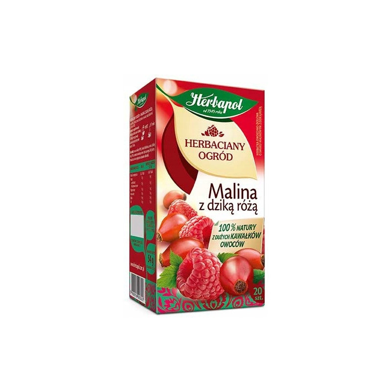 Herbata HERBAPOL owocowo-ziołowa(20 tb) Malina z Dziką różą 54g