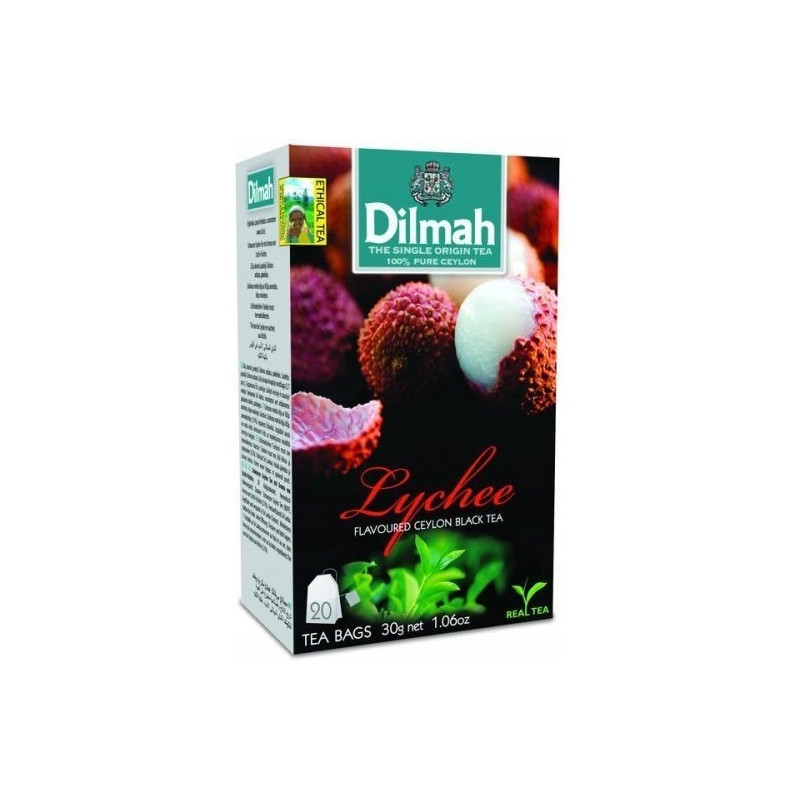Herbata DILMAH (20 torebek) czarna z aromatem BRZOSKWINIA & LYCHEE 30g