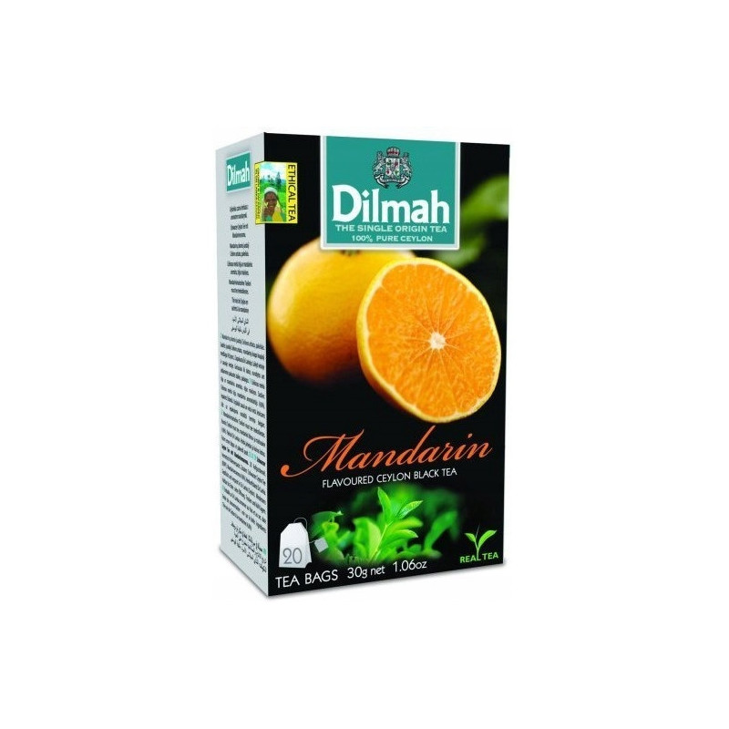 Herbata DILMAH (20 torebek) czarna z aromatem MANDARYNKA