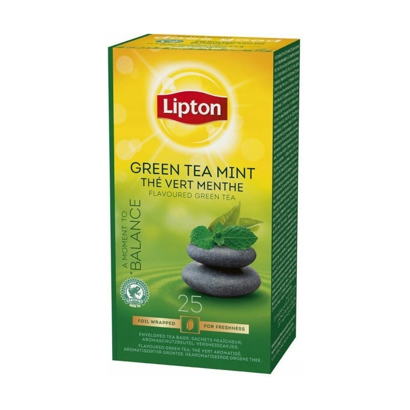 Herbata LIPTON BALANCE (25 kopert *1,3g) 32,5g zielona z aromatem Mięta