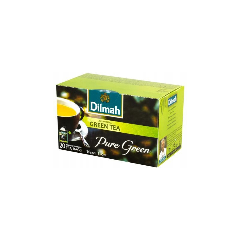 Herbata DILMAH (20 kopert) zielona PURE GREEN TEA 1,5g